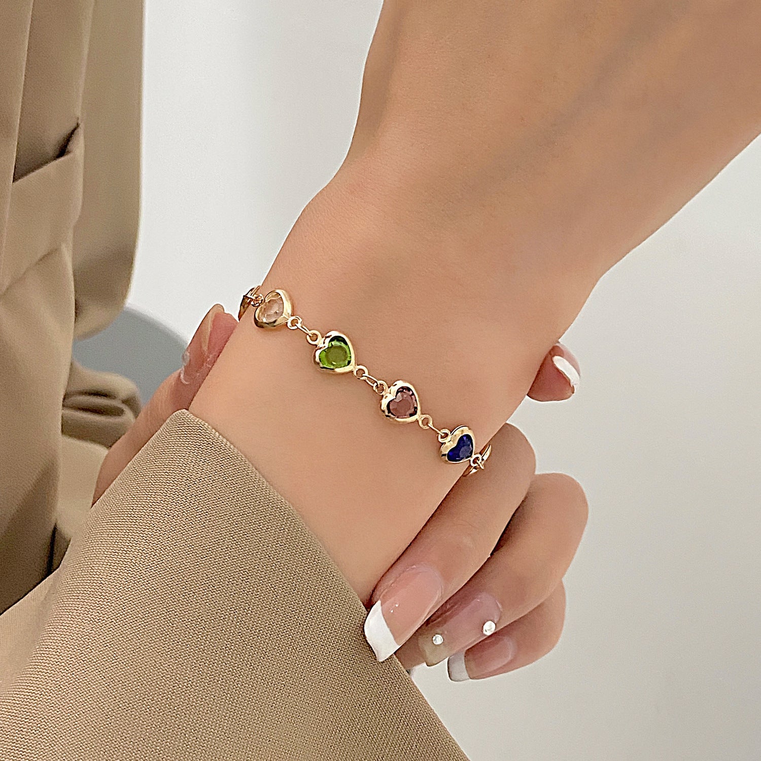 Wholesale Love color zircon chain